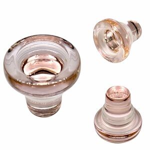 VINOLOK ROSE Crystal Glass Bottle / wine STOPPER 17.5 MM LOW TOP Pink